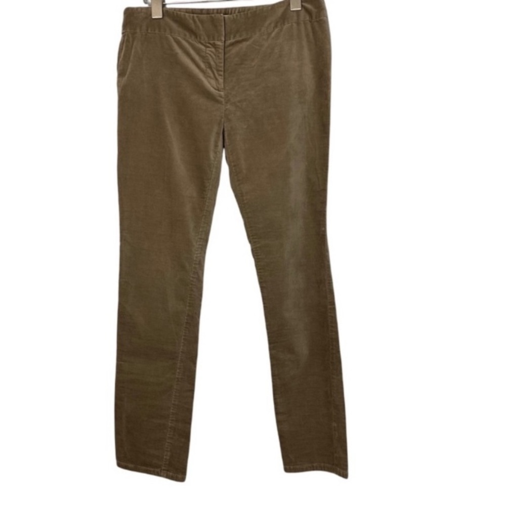 Loft Taupe Velvet Ankle Straight Leg Casual Career Pants 2P
